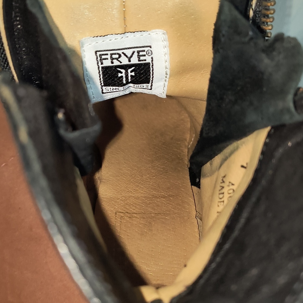 Frye Sylvia Leather Ankle Boots Size 7 - Picture 6 of 9